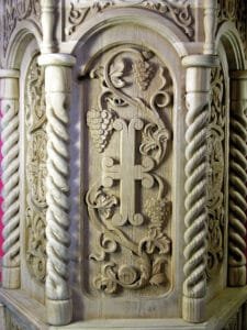 Book Stand Made In Montenegro- Woodcarving Courses London