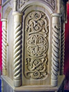 Book Stand Made In Montenegro- Woodcarving Courses London