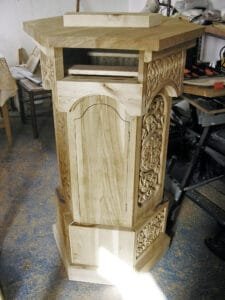 Book Stand Made In Montenegro- Woodcarving Courses London