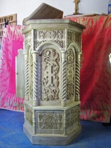 Book Stand Made In Montenegro- Woodcarving Courses London