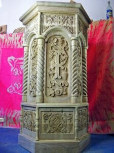 Book Stand Made In Montenegro- Woodcarving Courses London