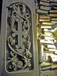 Book Stand Made In Montenegro- Woodcarving Courses London