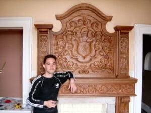 Fireplace Mahogany Wood