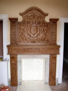 Fireplace Mahogany Wood