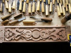 Fireplace Mahogany Wood, Work In Progress