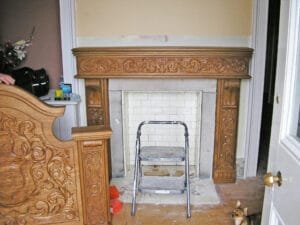 Fireplace Mahogany Wood - Installation